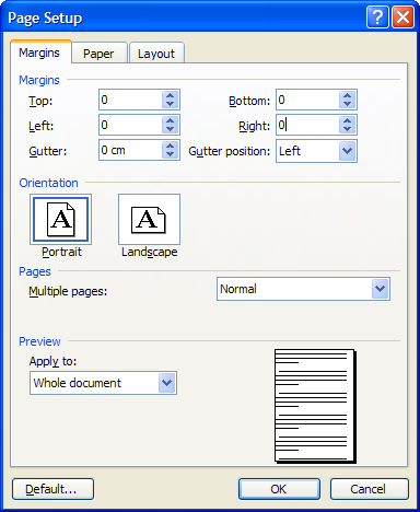 print settings microsoft office 2011 for mac